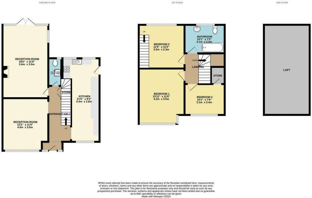 3 bedroom semi-detached house for sale - floorplan