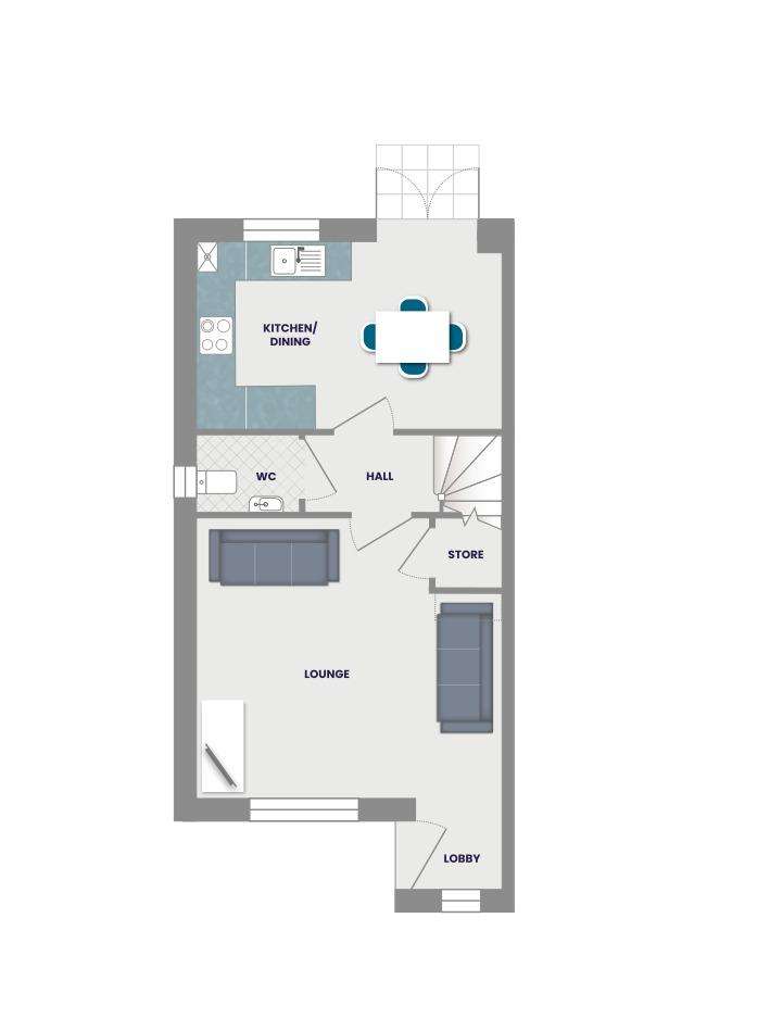 3 bedroom terraced house for sale - floorplan