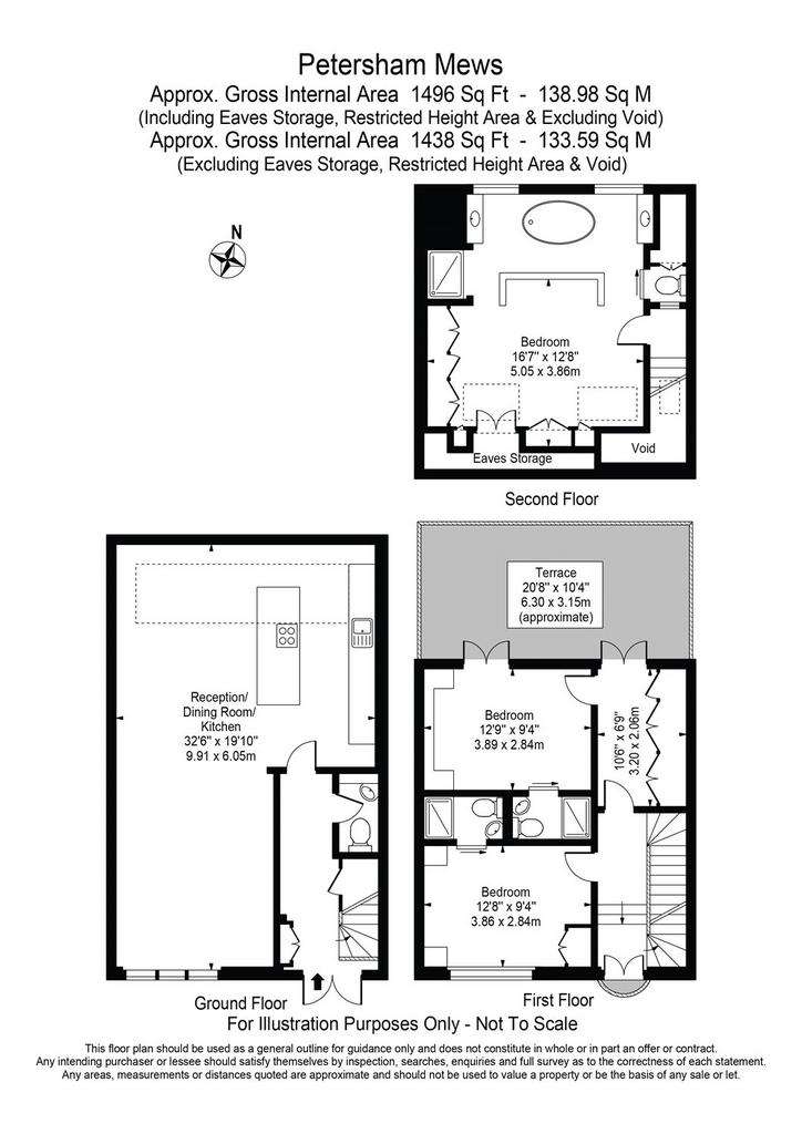 3 bedroom mews house to rent - floorplan