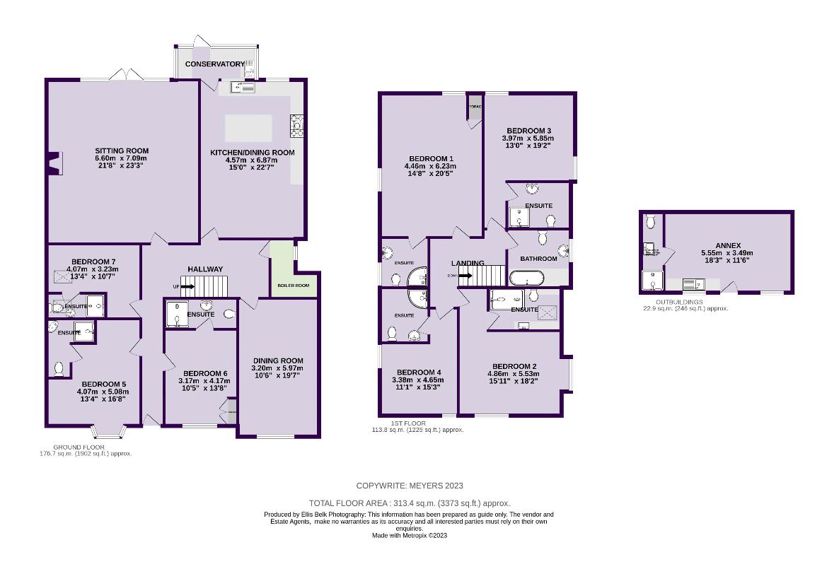 7 bedroom detached house for sale - floorplan