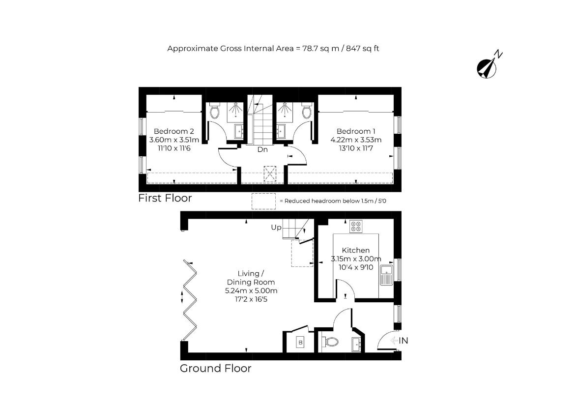 2 bedroom detached house for sale - floorplan