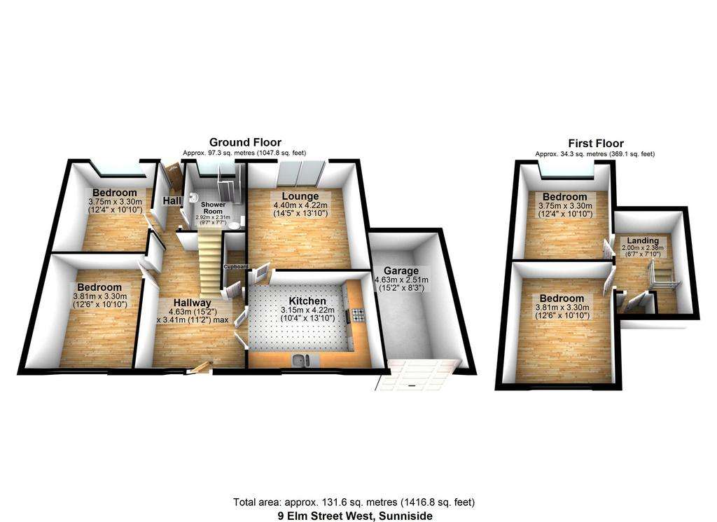 4 bedroom semi-detached bungalow for sale - floorplan