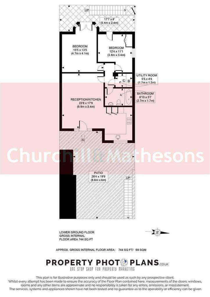 2 bedroom flat to rent - floorplan