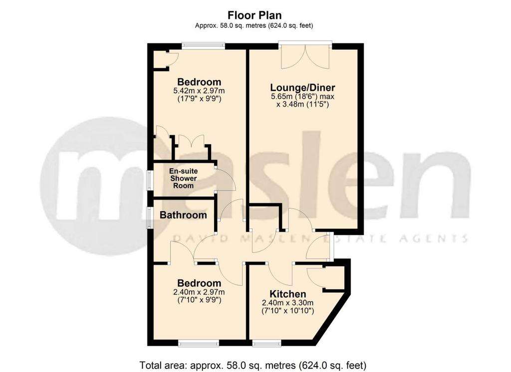 2 bedroom flat for sale - floorplan