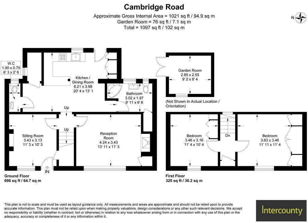 2 bedroom semi-detached house for sale - floorplan