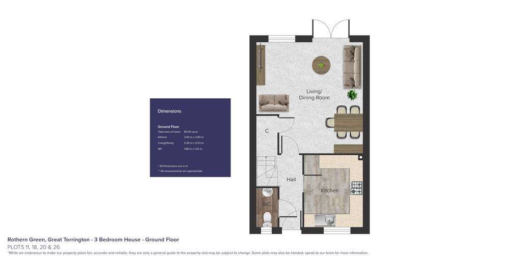 3 bedroom terraced house for sale - floorplan