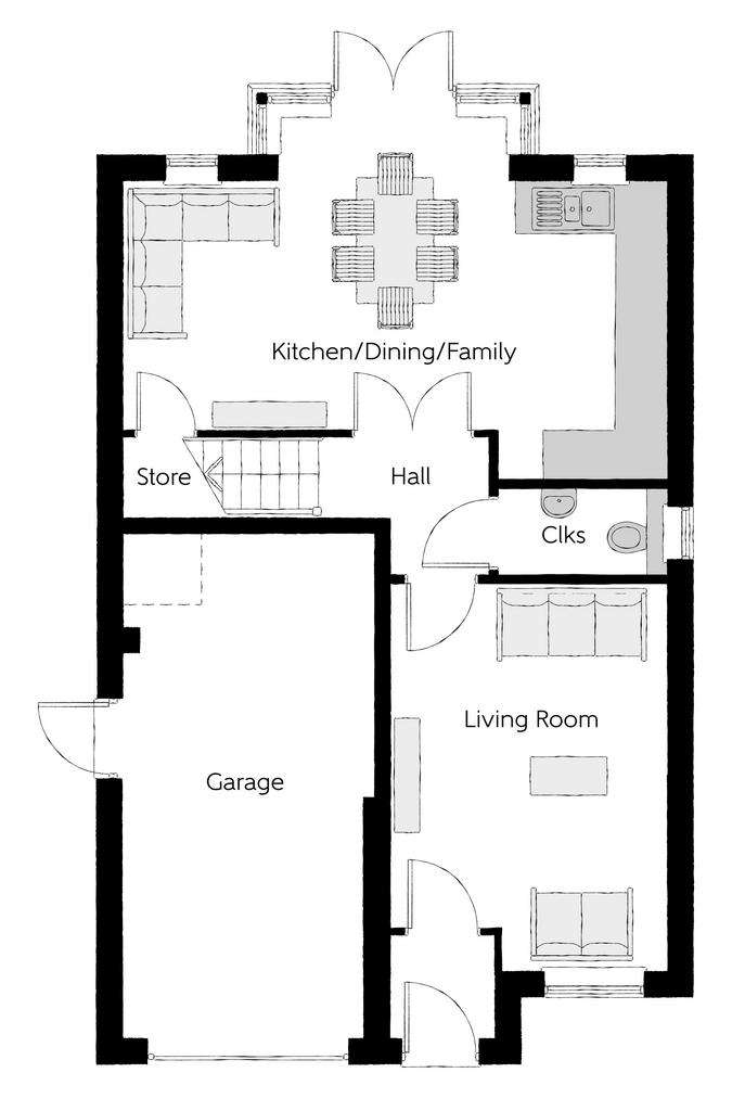 3 bedroom detached house for sale - floorplan