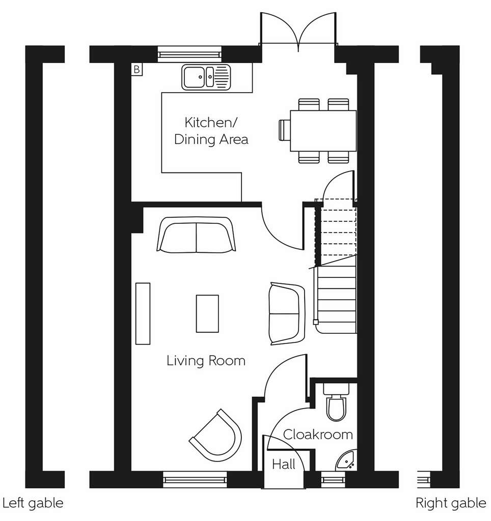 3 bedroom semi-detached house for sale - floorplan