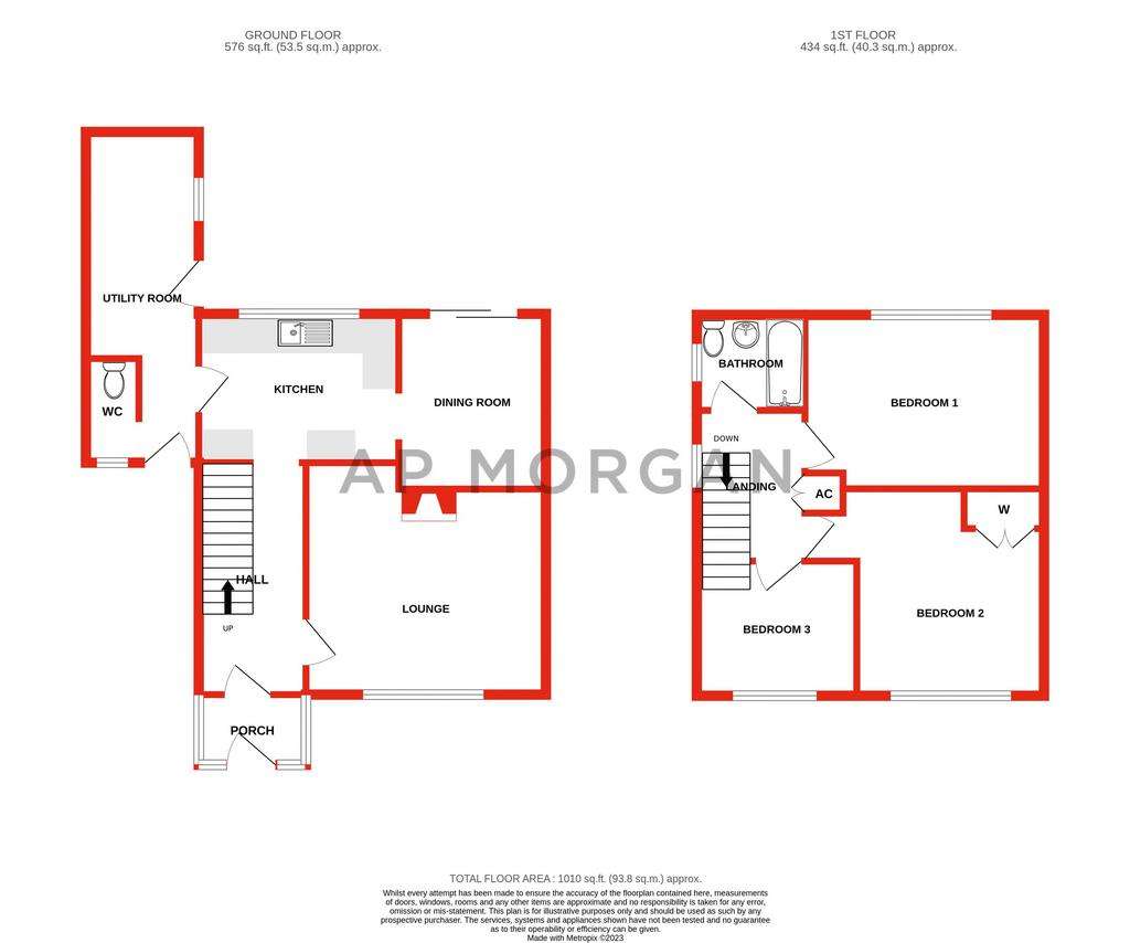 3 bedroom semi-detached house to rent - floorplan