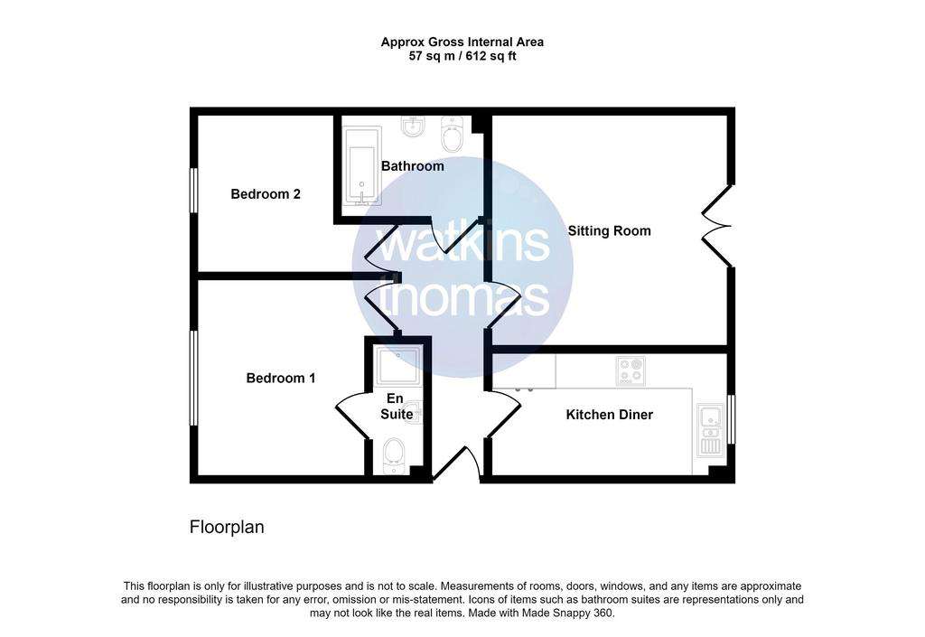 2 bedroom flat for sale - floorplan