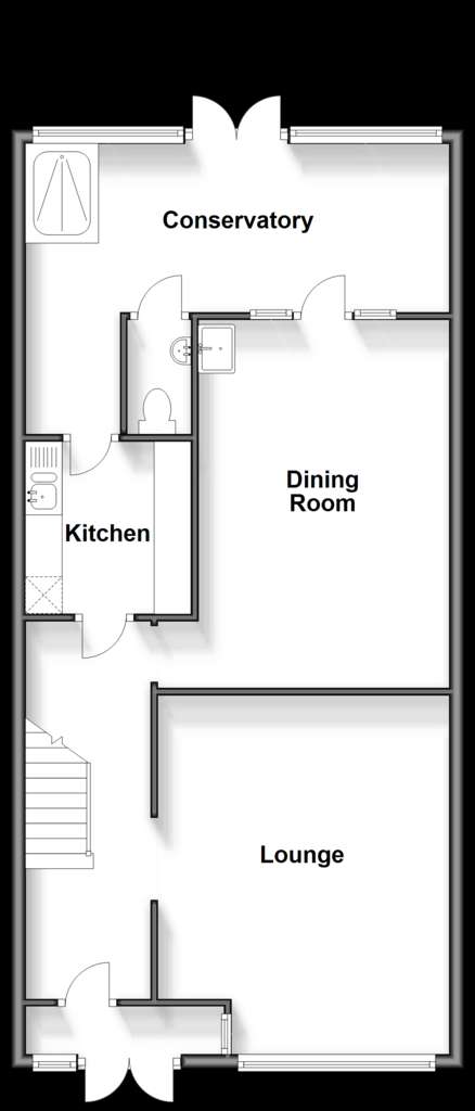 3 bedroom end of terrace house for sale - floorplan