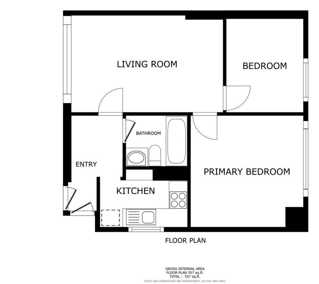 2 bedroom flat for sale - floorplan