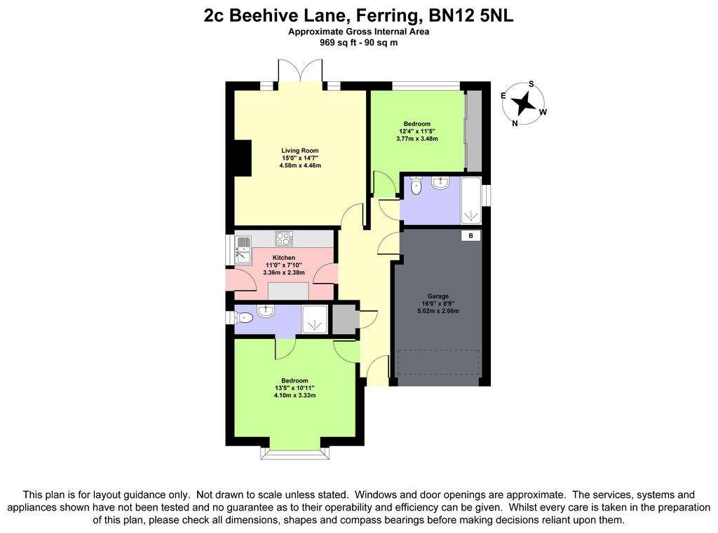 2 bedroom bungalow for sale - floorplan