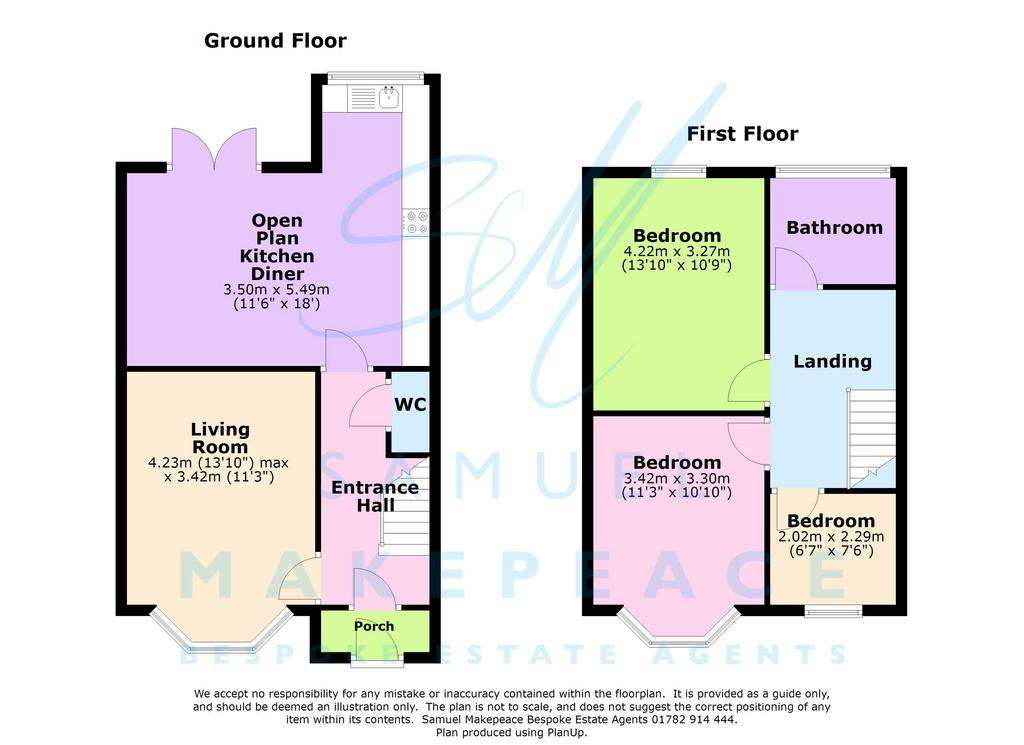 3 bedroom semi-detached house for sale - floorplan