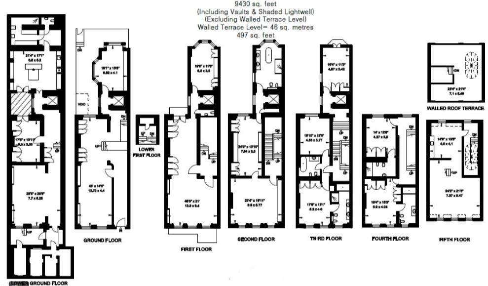 7 bedroom terraced house to rent - floorplan