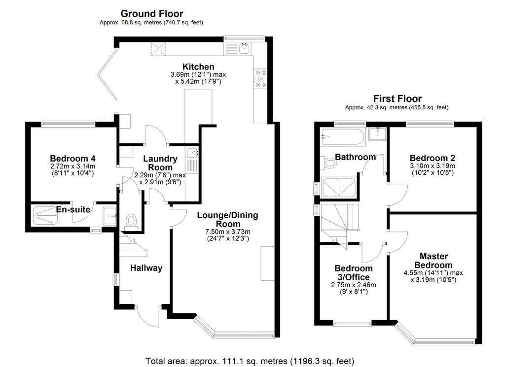 4 bedroom semi-detached house for sale - floorplan