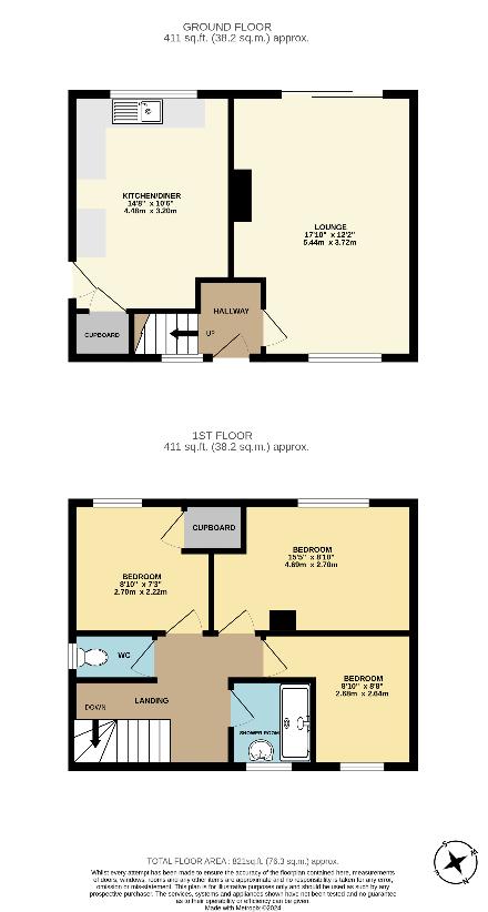 3 bedroom property for sale - floorplan