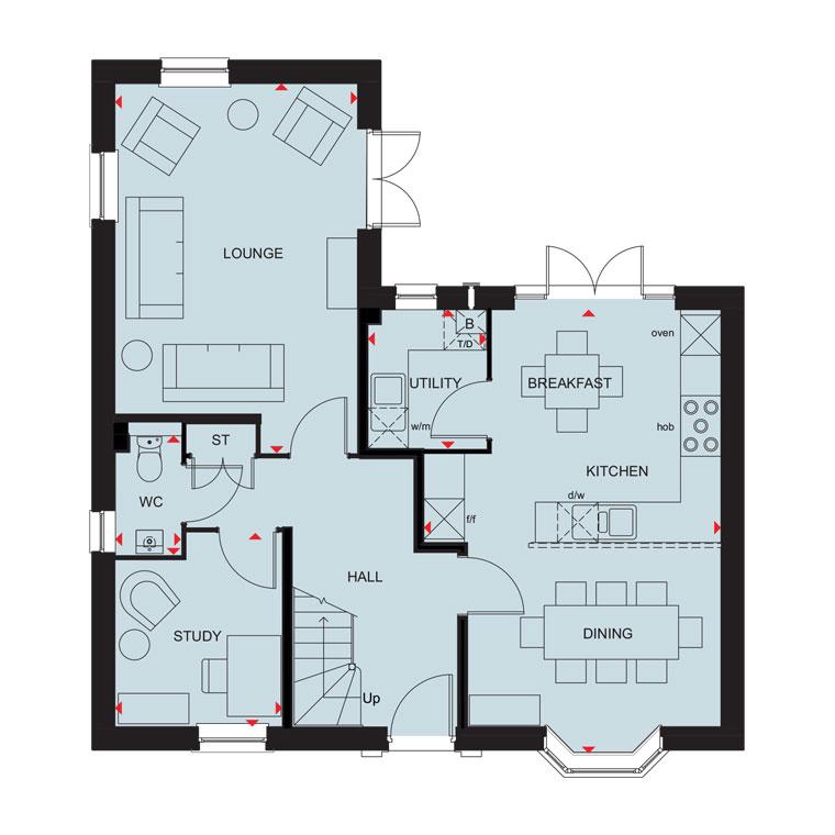 4 bedroom detached house for sale - floorplan