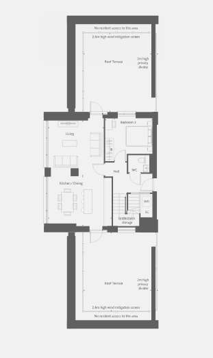 3 bedroom penthouse apartment for sale - floorplan