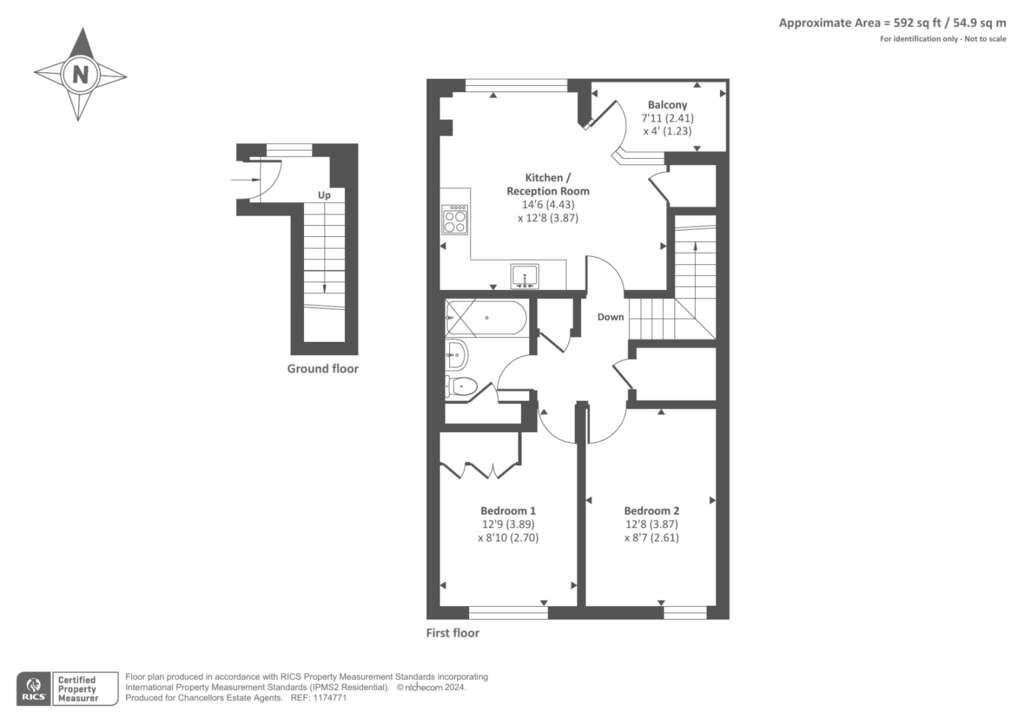 2 bedroom flat for sale - floorplan