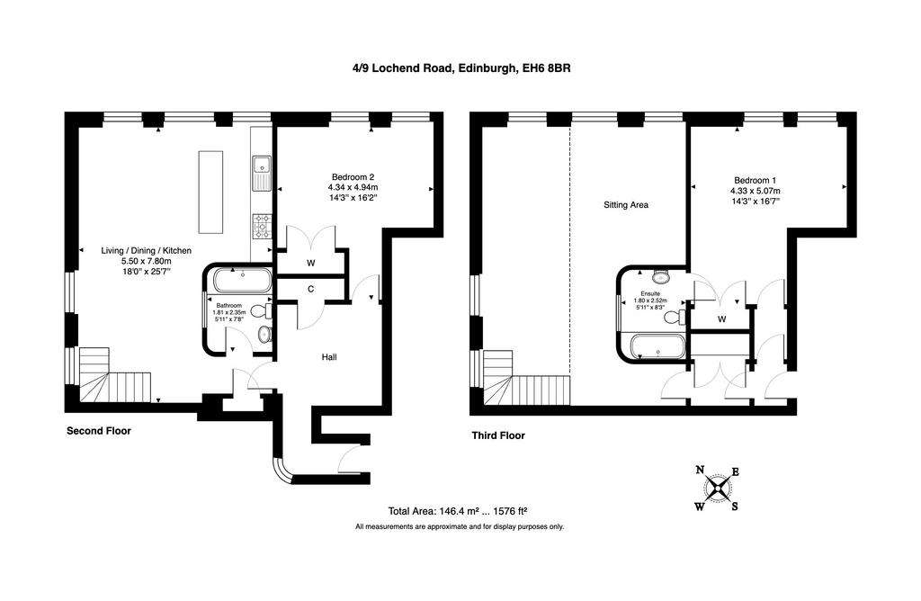 2 bedroom duplex apartment for sale - floorplan