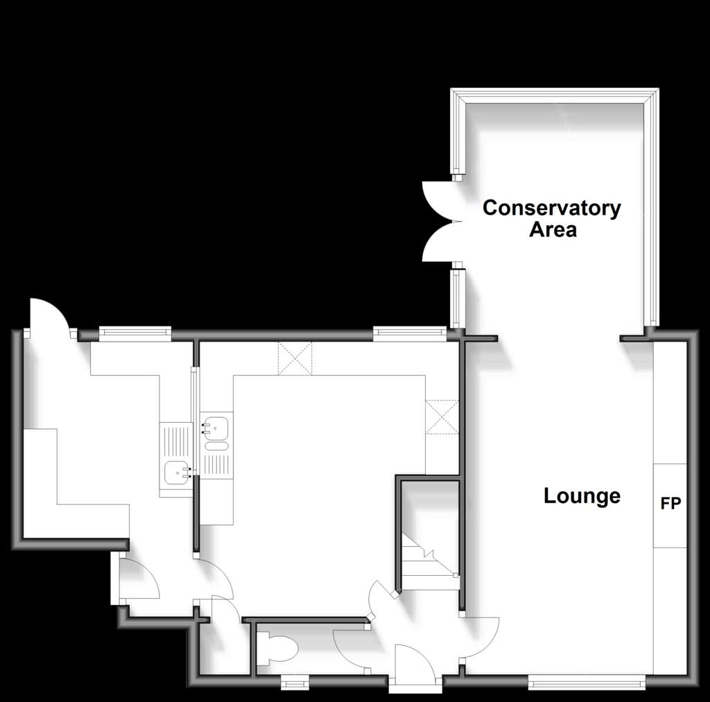 2 bedroom semi-detached house for sale - floorplan