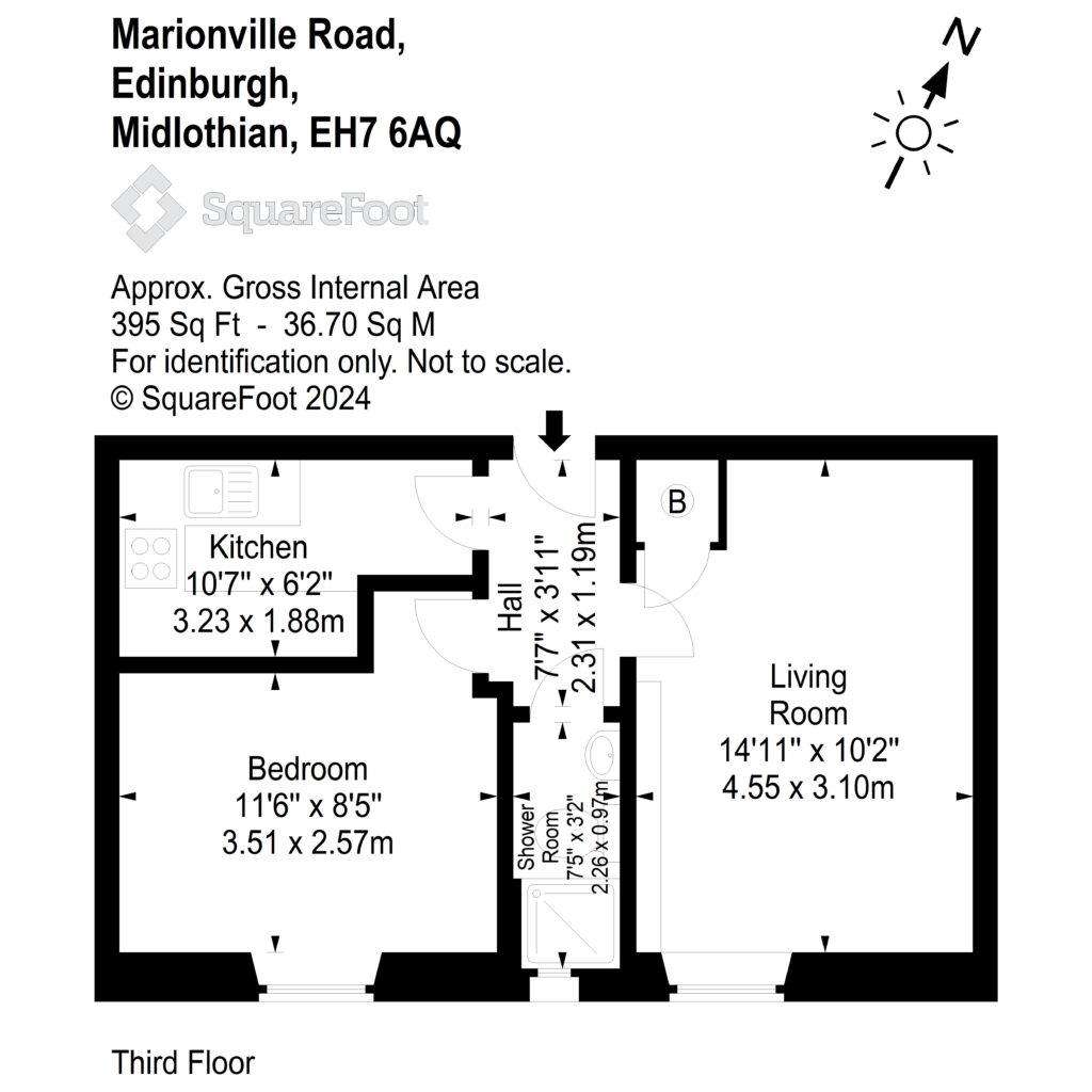 1 bedroom flat for sale - floorplan