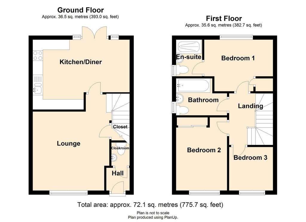 3 bedroom semi-detached house for sale - floorplan