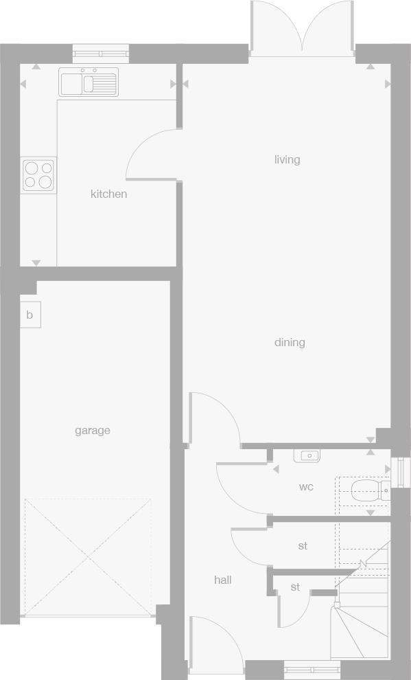 4 bedroom semi-detached house for sale - floorplan