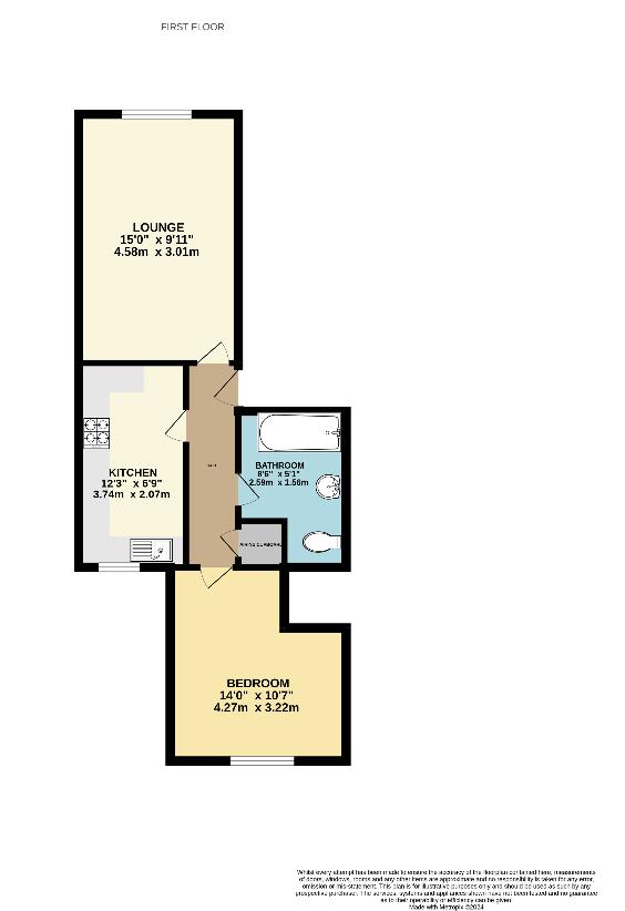 1 bedroom flat for sale - floorplan