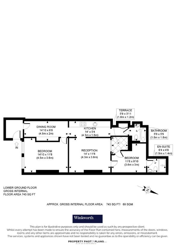 2 bedroom flat for sale - floorplan