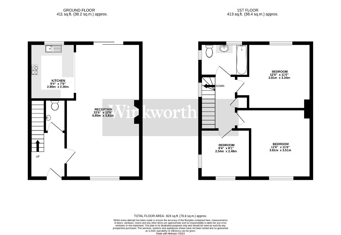 3 bedroom property for sale - floorplan