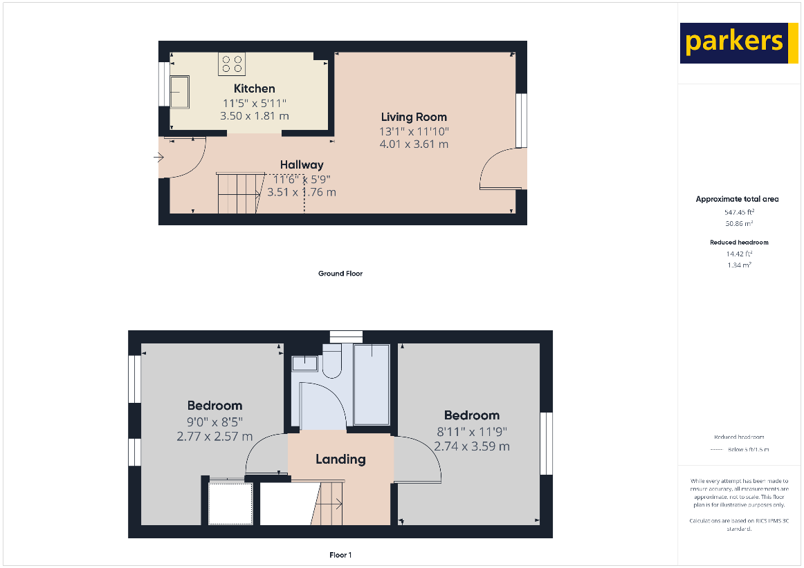 2 bedroom property for sale - floorplan