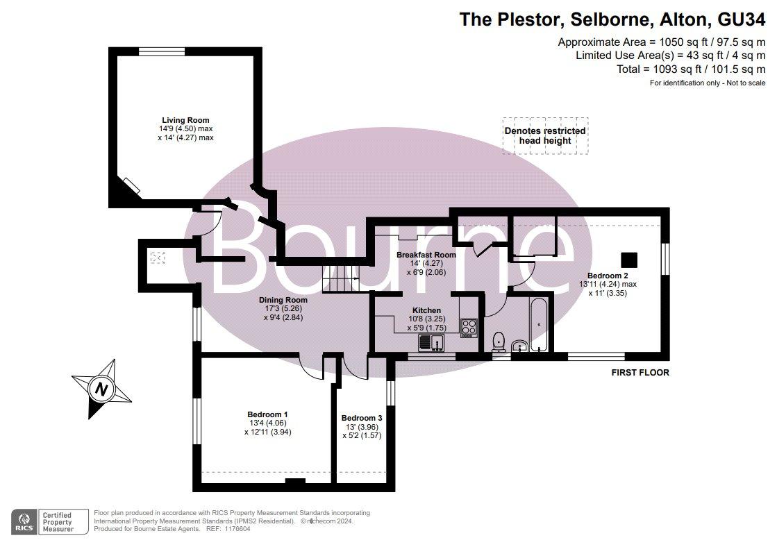 3 bedroom flat for sale - floorplan