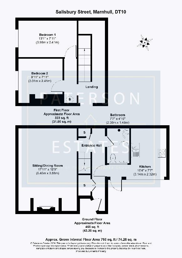 2 bedroom property for sale - floorplan