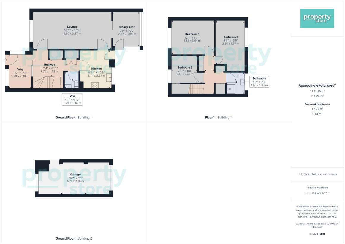 3 bedroom terraced house for sale - floorplan