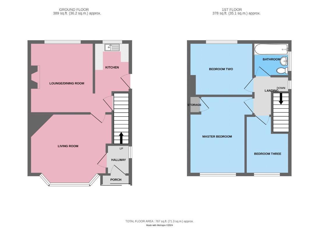 3 bedroom property for sale - floorplan