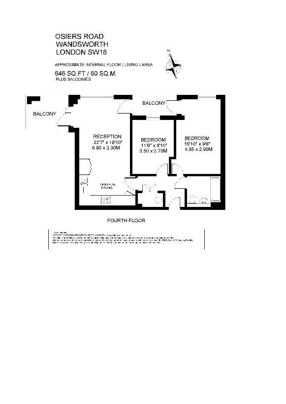 2 bedroom flat for sale - floorplan