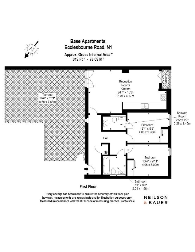 2 bedroom flat for sale - floorplan