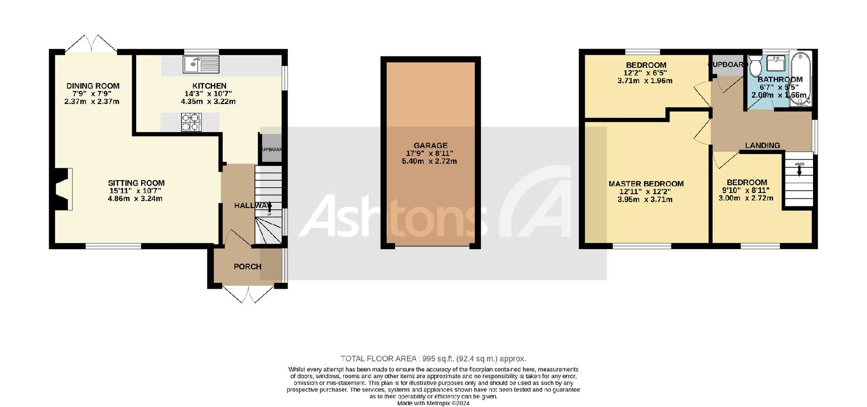 3 bedroom semi-detached house for sale - floorplan