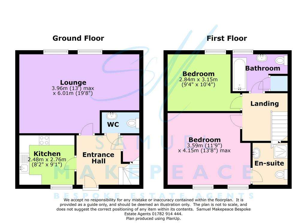 2 bedroom terraced house for sale - floorplan