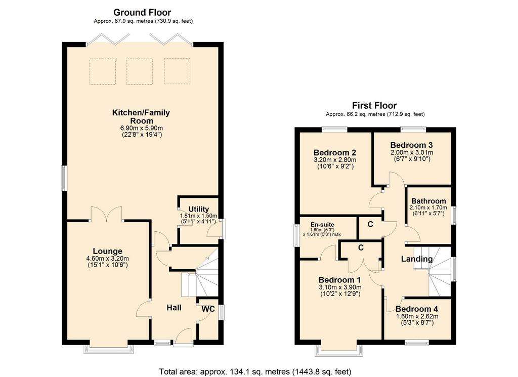 4 bedroom detached house for sale - floorplan