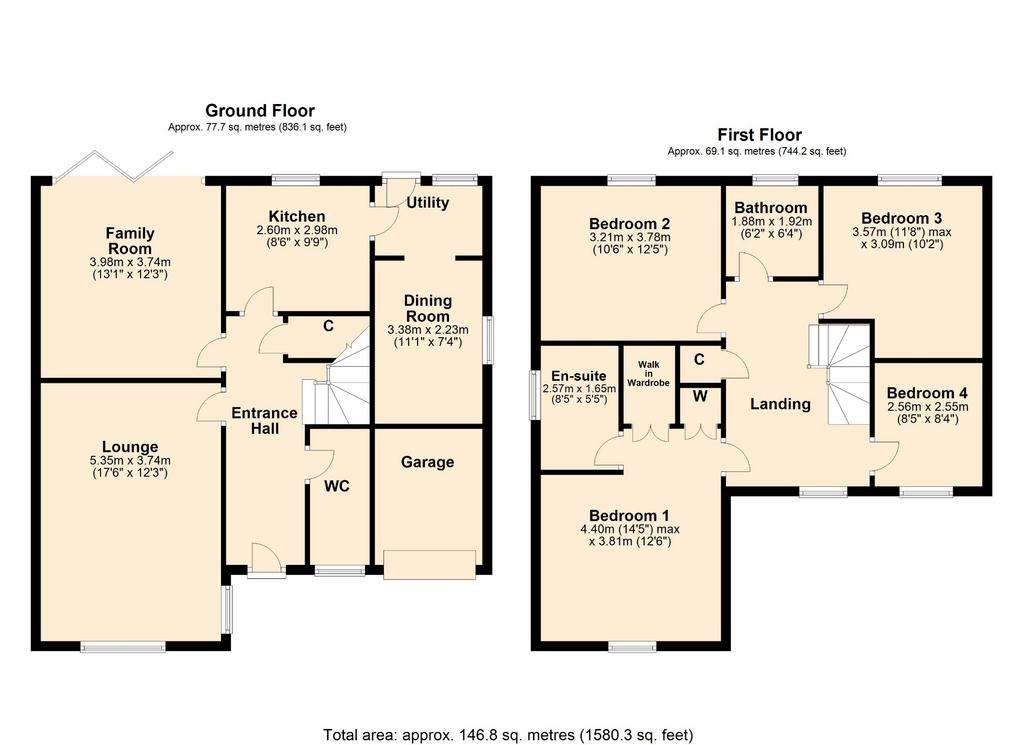 4 bedroom detached house for sale - floorplan