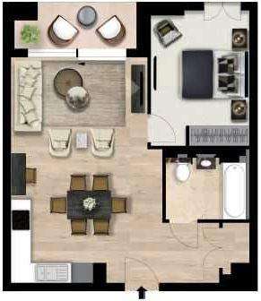 1 bedroom flat to rent - floorplan