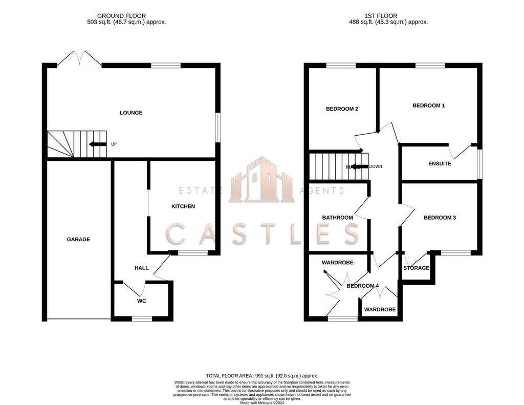 4 bedroom semi-detached house for sale - floorplan