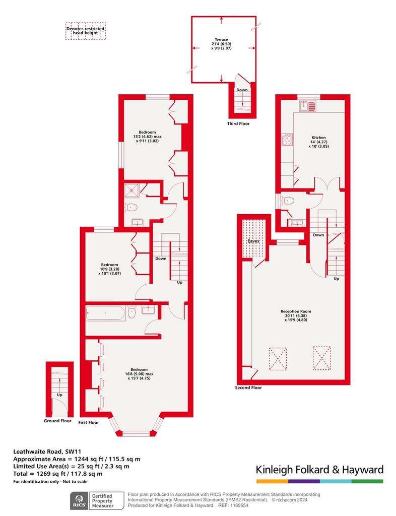 3 bedroom flat to rent - floorplan