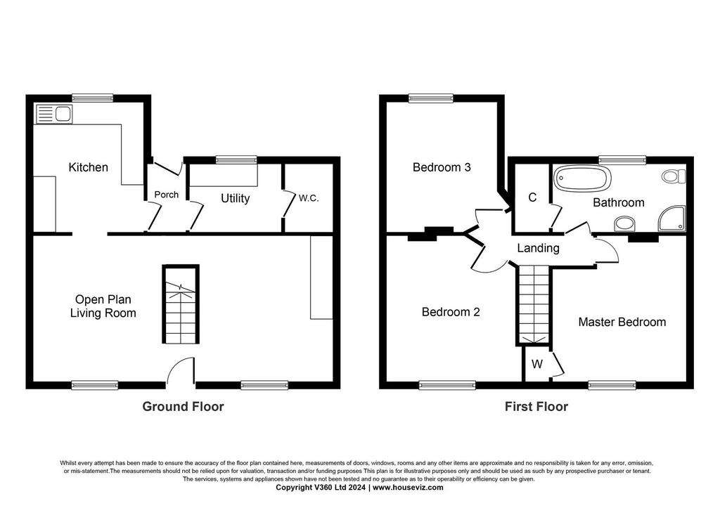 3 bedroom terraced house for sale - floorplan