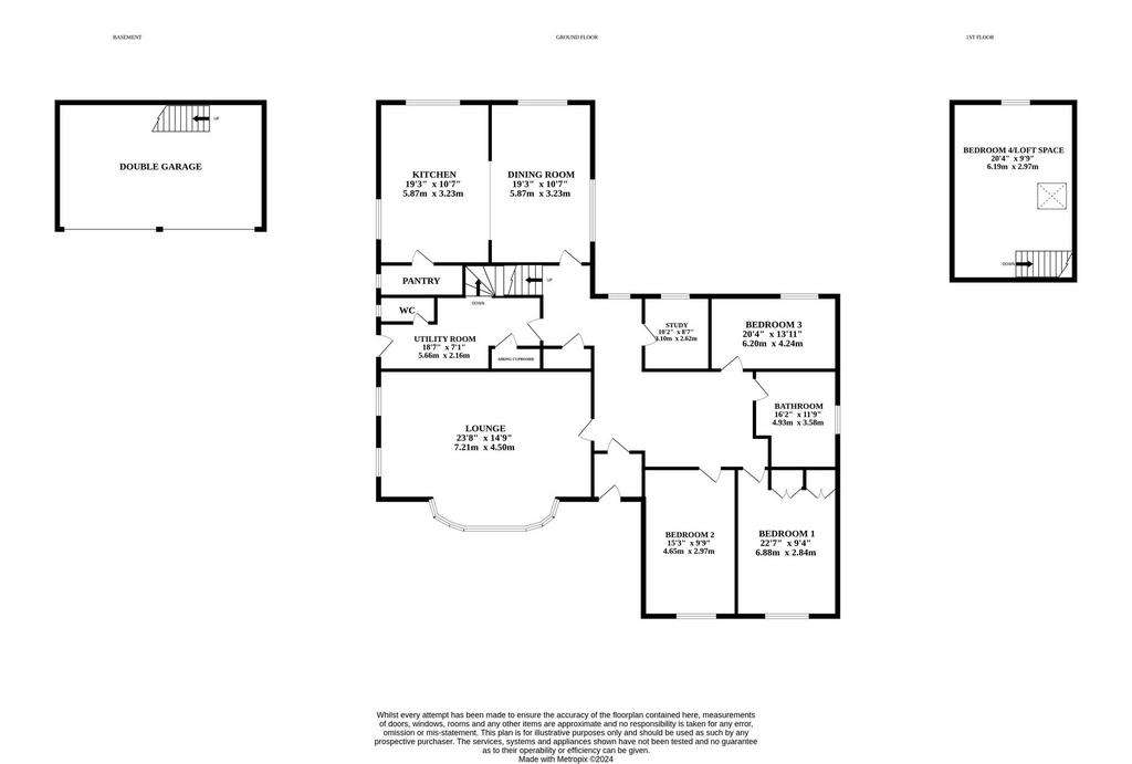 4 bedroom detached bungalow for sale - floorplan