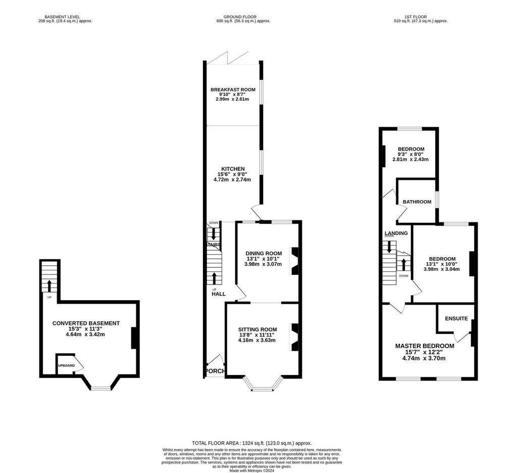 4 bedroom semi-detached house for sale - floorplan