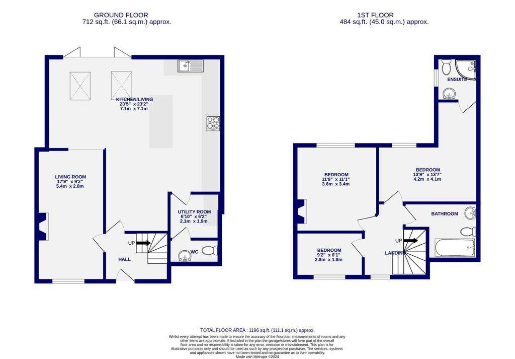 3 bedroom semi-detached house for sale - floorplan